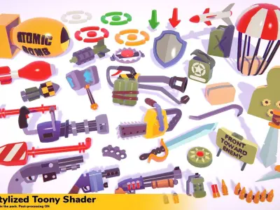 Hypercasual Action Props Pack Volume 2 Low-poly 3D model