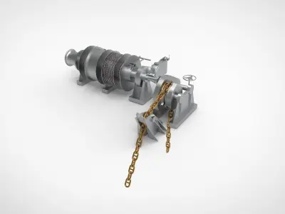 Anchor Chain windlass 3D model