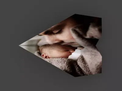 TOYS-002  Paper Jet Plane Low-poly 3D model