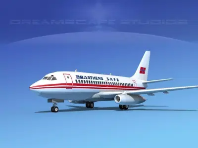 Boeing 737-100 Braathens 3D model