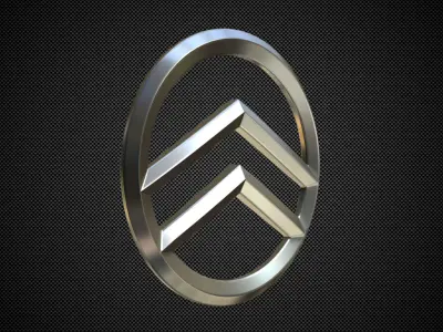 Golden Dragon logo 3D model