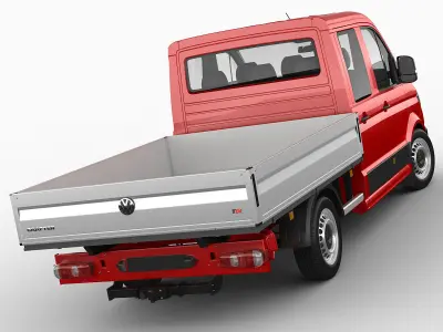 VW Crafter 2017 double cab pickup 3D model