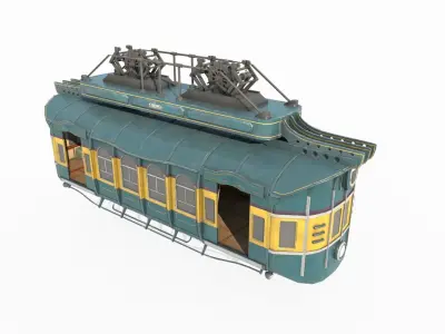 Magical style suspended train 3D model