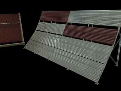 Airport Jet blast deflector Low-poly 3D model