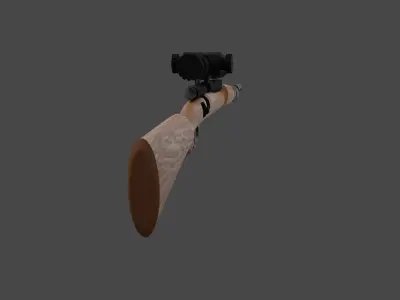 Kar98k fishing rod Free 3D model