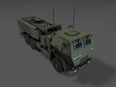 m142 hirmas missile system lowpoly Low-poly 3D model