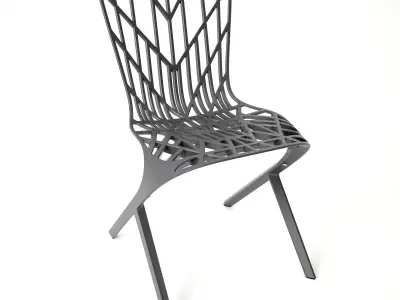 Knoll Aluminum Side Chair Free 3D model