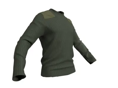 British Military Sweater - Marvelous Designer 3D model