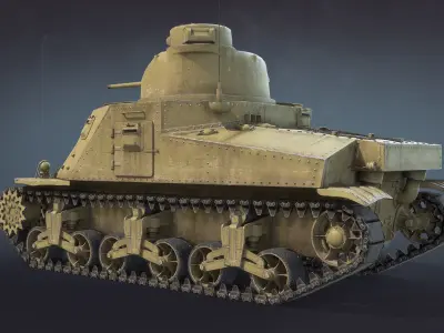 M3 Lee Tank Low-poly 3D model