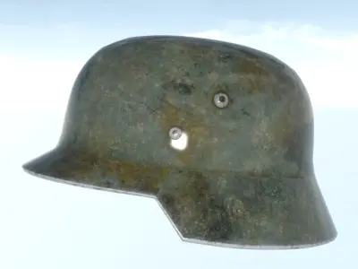 soldier helmet horn spike Low-poly 3D model