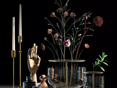 Decorative set 009  3D model