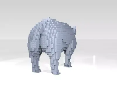 Wildboar Voxel 3D model