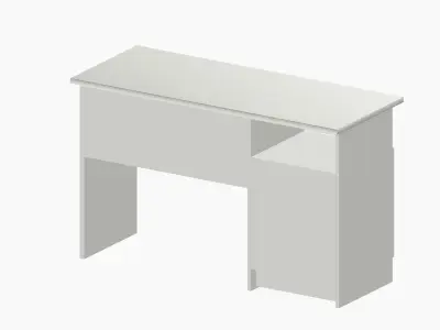 Office Desk Free low-poly 3D model