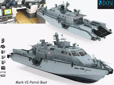 Mark VI Patrol Boat  3D model