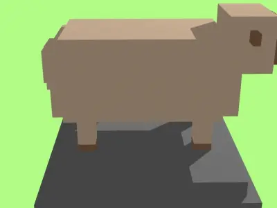 VOXEL SHEEP - MODEL 8 Low-poly 3D model