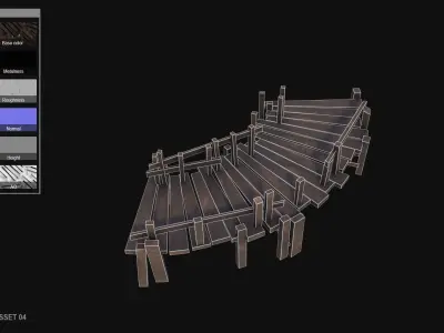Fishing village asset 04 Low-poly 3D model