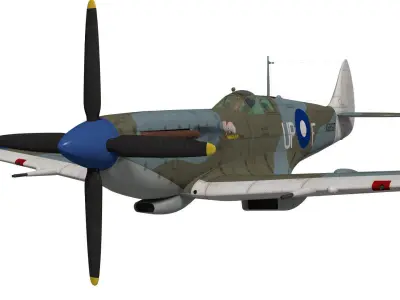 Supermarine spitfire Mk-VIII 3D model
