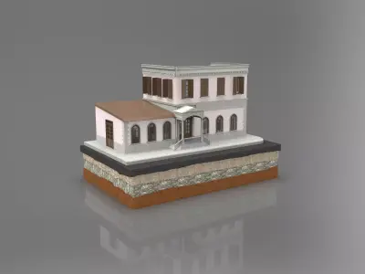 Old Istanbul City Building 004 3D model