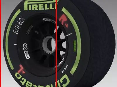 enkei intermediate rear tyre Low-poly 3D model