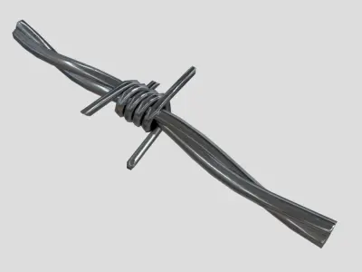 Barbed Wire Low-poly 3D model