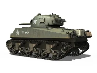 M4A3 75mm - Sherman - Barfly 3D model