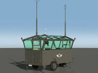 JASDF Airbase Equipment set 3D model