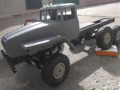 6x6 truck rc crawler car hard body 3D print model