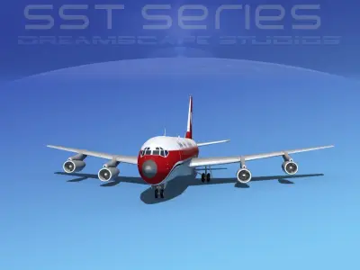 Boeing 707-320 SS Dan Air London 3D model