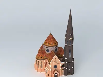 Szilagyi Dezso Square Presbyterian Church Budapest Hungary 3D model