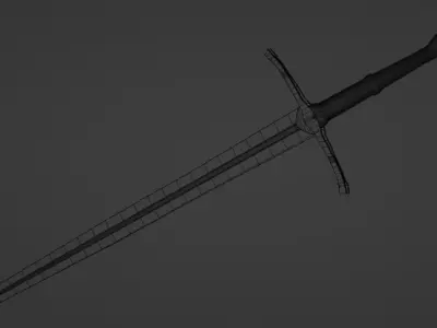 Norman two-handed sword Low-poly 3D model