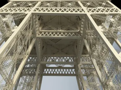Eiffel Tower Paris Detailed Model 3D model