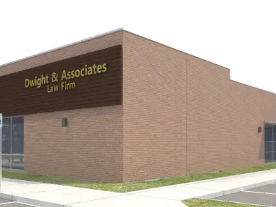 Commercial Building-009 Office With Site 3D model