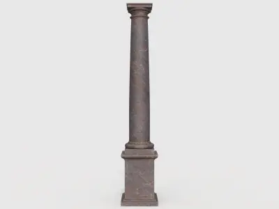 Pedestal Stone Tuscan Column 3D model