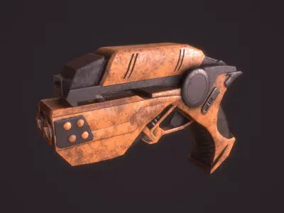 Scifi gun low poly Low-poly 3D model