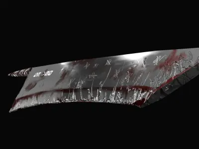 Battered Fang Sword Low-poly 3D model