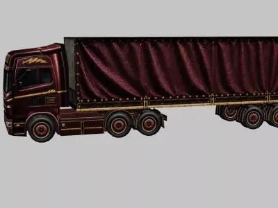 Cargo Semi Truck 3D Model 012 Low-poly 3D model