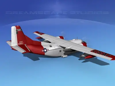 Fairchild C-123K Provider V06 3D model