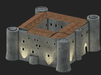 Castello Ursino Low-poly 3D model