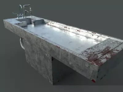 Autopsy Table Free low-poly 3D model