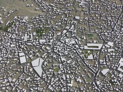 Ramallah - 3D City Model Low-poly 3D model