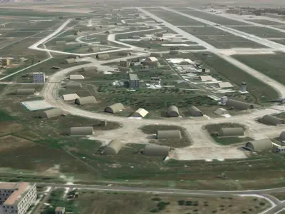 Military Airbase Low-poly 3D model