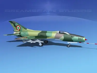 MIG-21 Fishbed V08 3D model