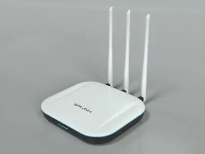 Wi-Fi Router Low-poly 3D model