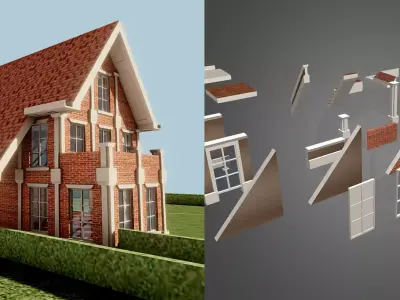 DreamHome Architectural Assets Free low-poly 3D model