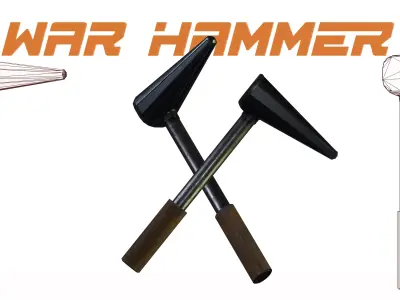 Game Ready War Hammer 4K PBR Low Poly Low-poly 3D model