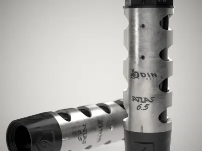 Odin Works ATLAS Adjustable Compensator Low-poly 3D model