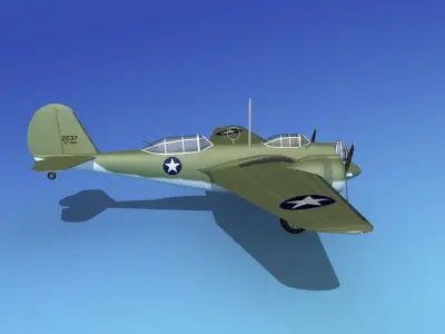 Martin B-10 V09 USAAF 3D model