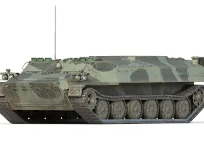 All-terrain vehicle MTLB Low-poly 3D model