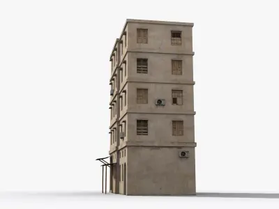  Arab Middle East Building x27 Low-poly 3D model