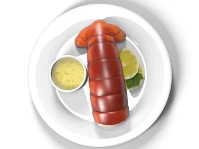 Lobster dish 3D model